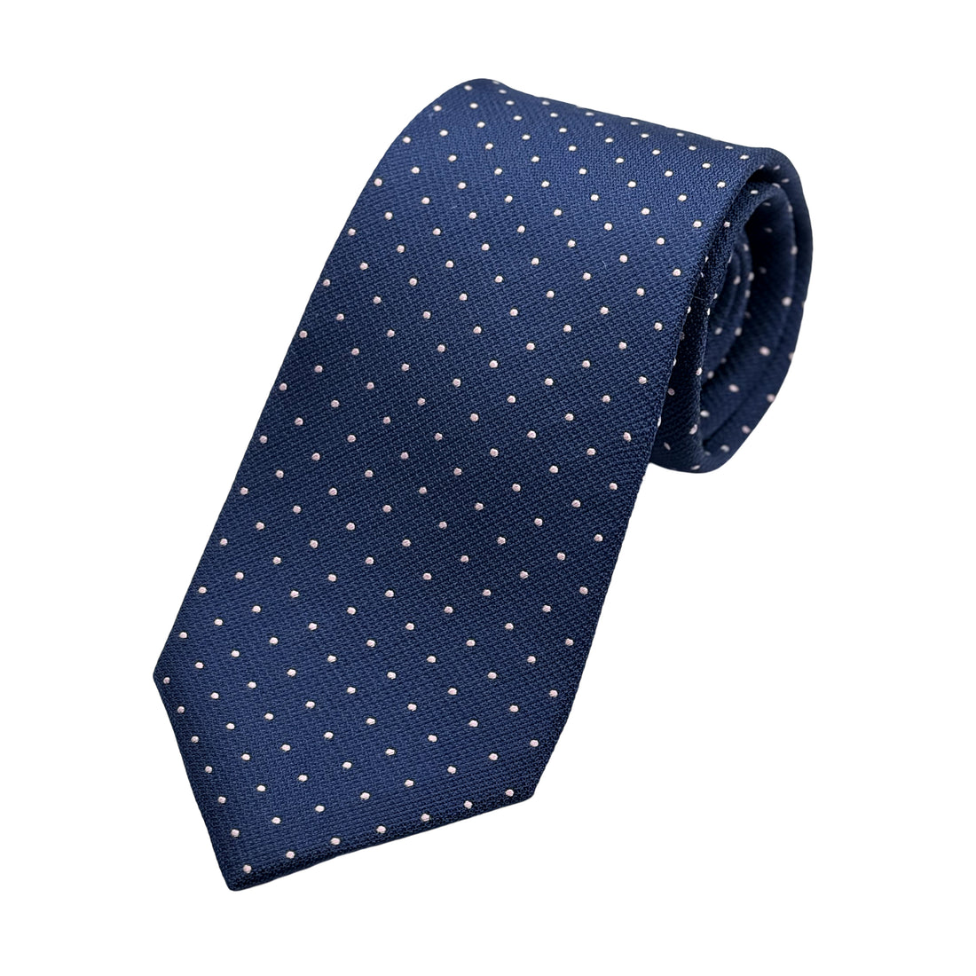 James Adelin Mens Luxury Silk Neck Tie in Textured Spotted Weave Design