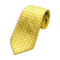 James Adelin Mens Luxury Silk Neck Tie in Textured Spotted Squares Weave Design