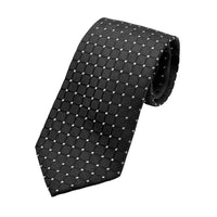 James Adelin Mens Luxury Silk Neck Tie in Textured Spotted Squares Weave Design