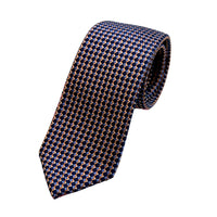 James Adelin Mens Luxury Silk Neck Tie in Textured Geometric Weave Design