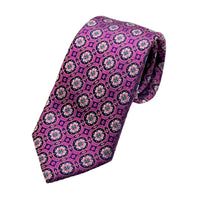 James Adelin Mens Luxury Silk Neck Tie in Geometric Weave Design