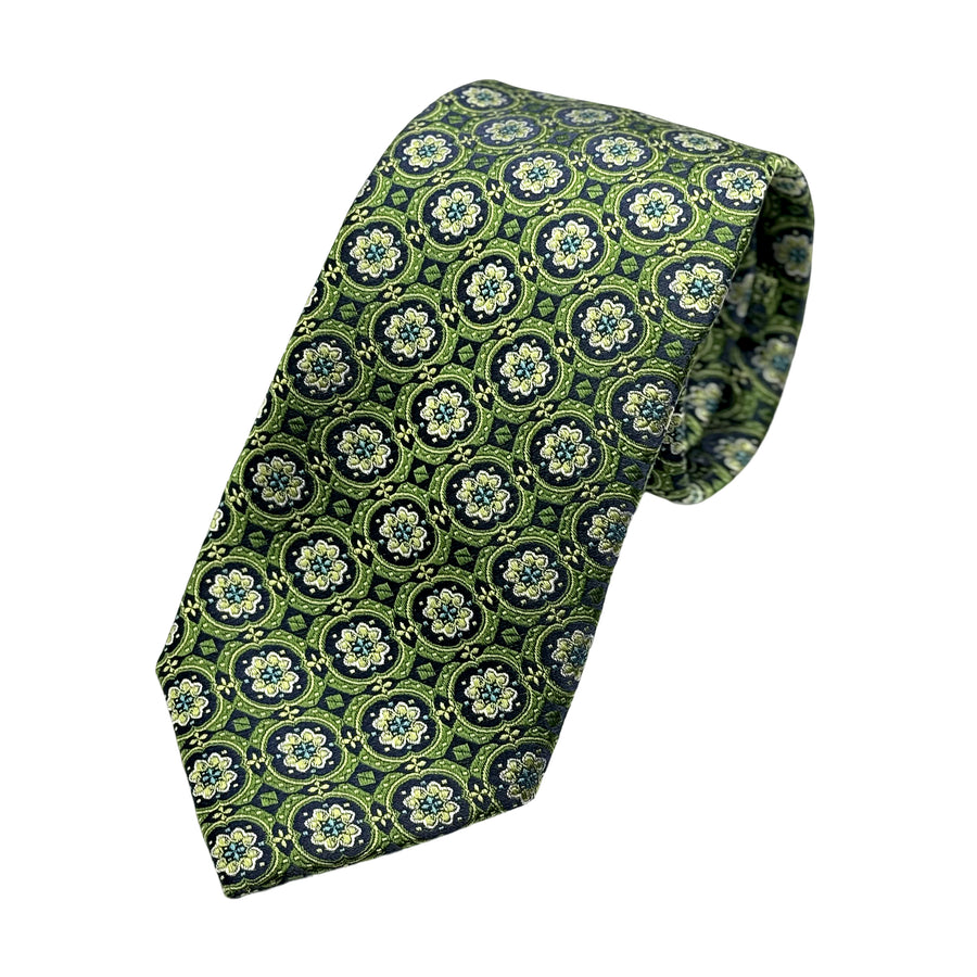 James Adelin Mens Luxury Silk Neck Tie in Geometric Weave Design