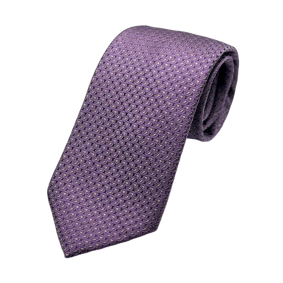 James Adelin Mens Luxury Silk Neck Tie in Textured Paisley Weave Design