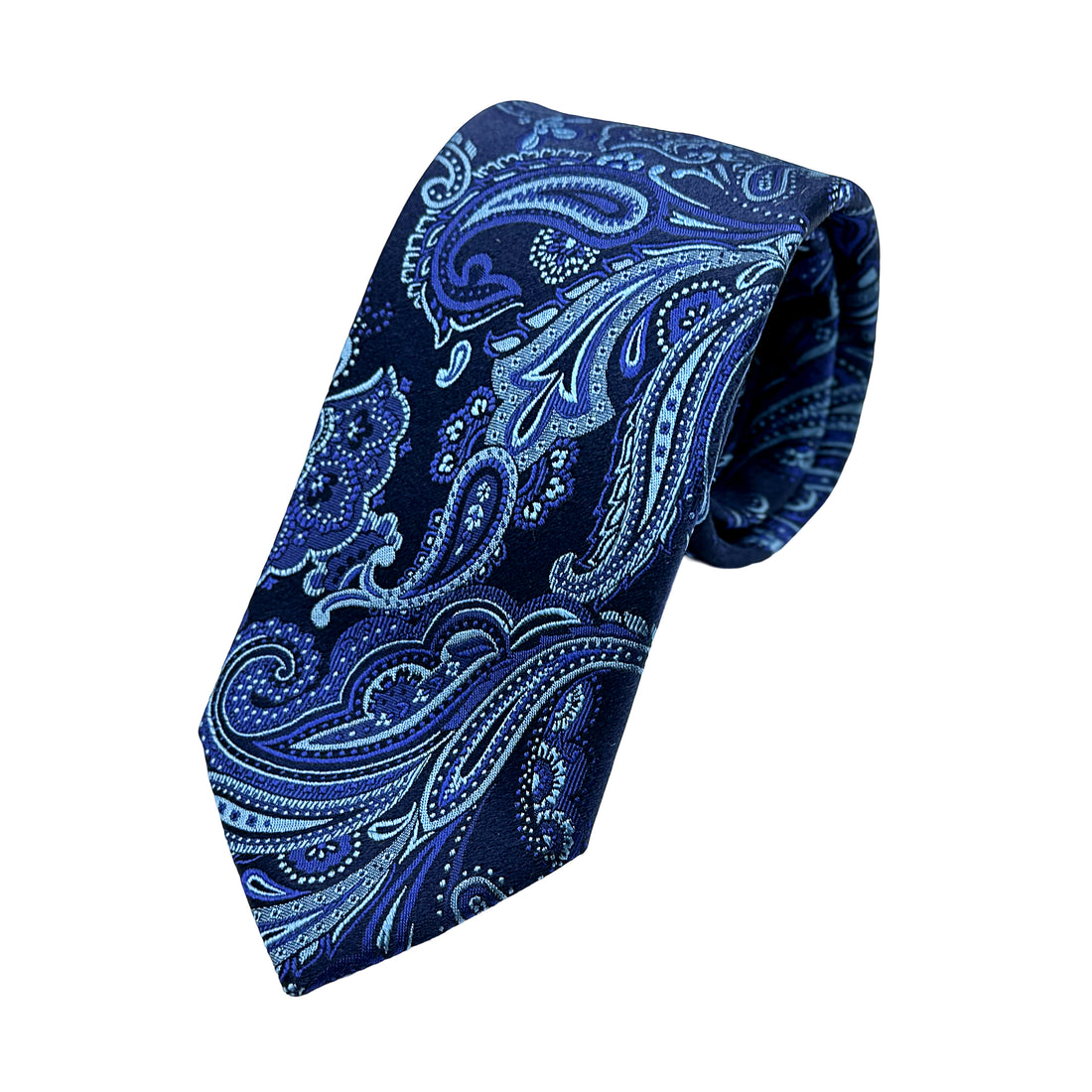 James Adelin Mens Luxury Silk Neck Tie in Paisley Weave Design