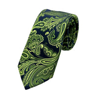 James Adelin Mens Luxury Silk Neck Tie in Paisley Weave Design