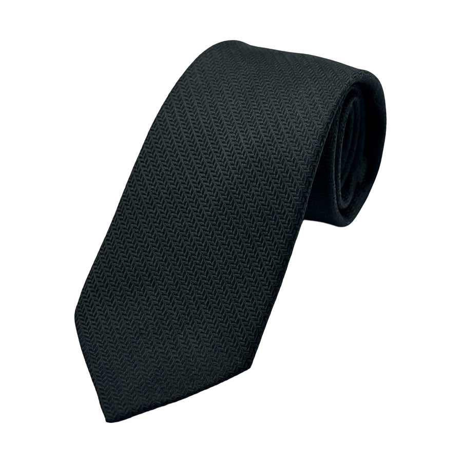 James Adelin Mens Luxury Silk Neck Tie in Herringbone Weave Design