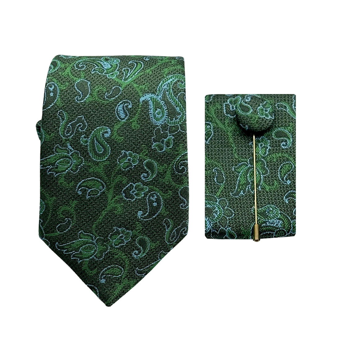 James Adelin Luxury Paisley 7.5cm Width Tie/Pocket Square/Lapel Pin Combo Set