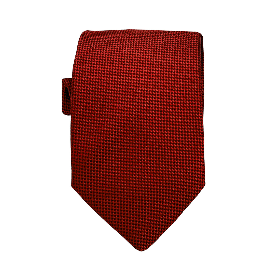 James Adelin Luxury Oxford Weave 7.5cm Tie in Red