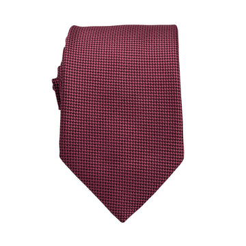 James Adelin Luxury Oxford Weave 7.5cm Tie in Cherry