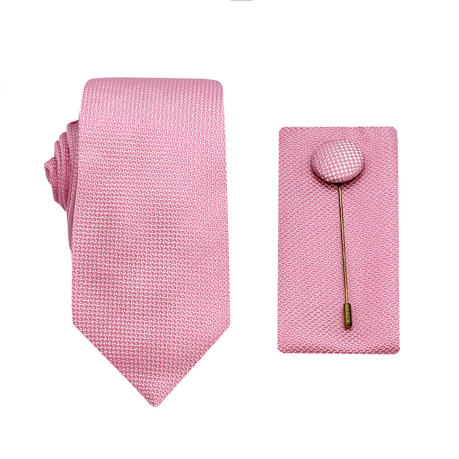 JAOXFORDSLIMCOMBO James Adelin Luxury Oxford Weave 6.5cm Width Tie/Pocket Square/Lapel Pin Combo Set