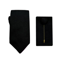 JAOXFORDSLIMCOMBO James Adelin Luxury Oxford Weave 6.5cm Width Tie/Pocket Square/Lapel Pin Combo Set