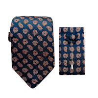 James Adelin Luxury Paisley 7.5cm Width Tie/Pocket Square/Lapel Pin Combo Set