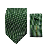 James Adelin Luxury Textured 7.5cm Width Tie/Pocket Square/Lapel Pin Combo Set