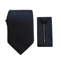 James Adelin Luxury Textured 7.5cm Width Tie/Pocket Square/Lapel Pin Combo Set