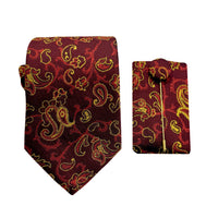 James Adelin Luxury Paisley 7.5cm Width Tie/Pocket Square/Lapel Pin Combo Set