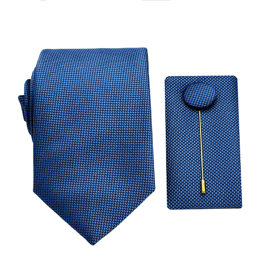 JAOXFORDCOMBO James Adelin Luxury Oxford Weave 7.5cm Width Tie/Pocket Square/Lapel Pin Combo Set