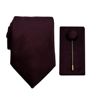 JAOXFORDCOMBO James Adelin Luxury Oxford Weave 7.5cm Width Tie/Pocket Square/Lapel Pin Combo Set