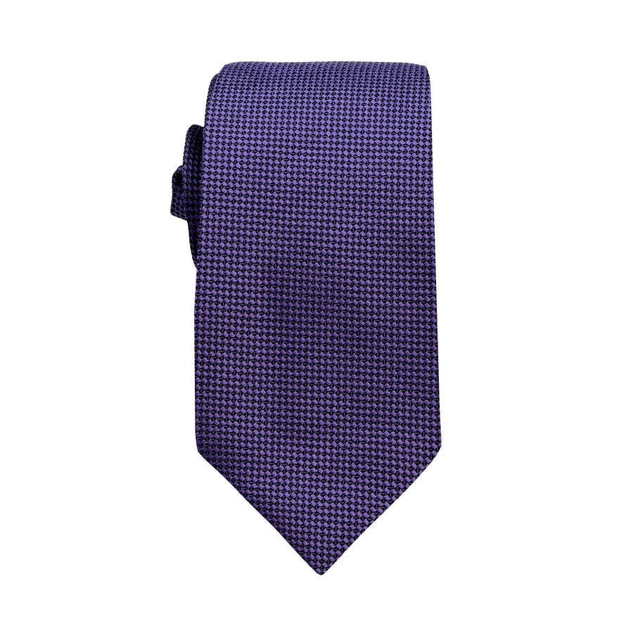 James Adelin Luxury Oxford Weave 6.5cm Tie in Grape