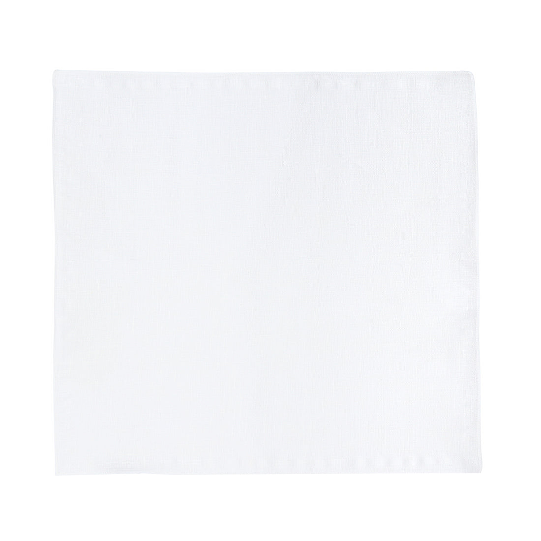 James Adelin Luxury White Pure Linen Weave Pocket Square