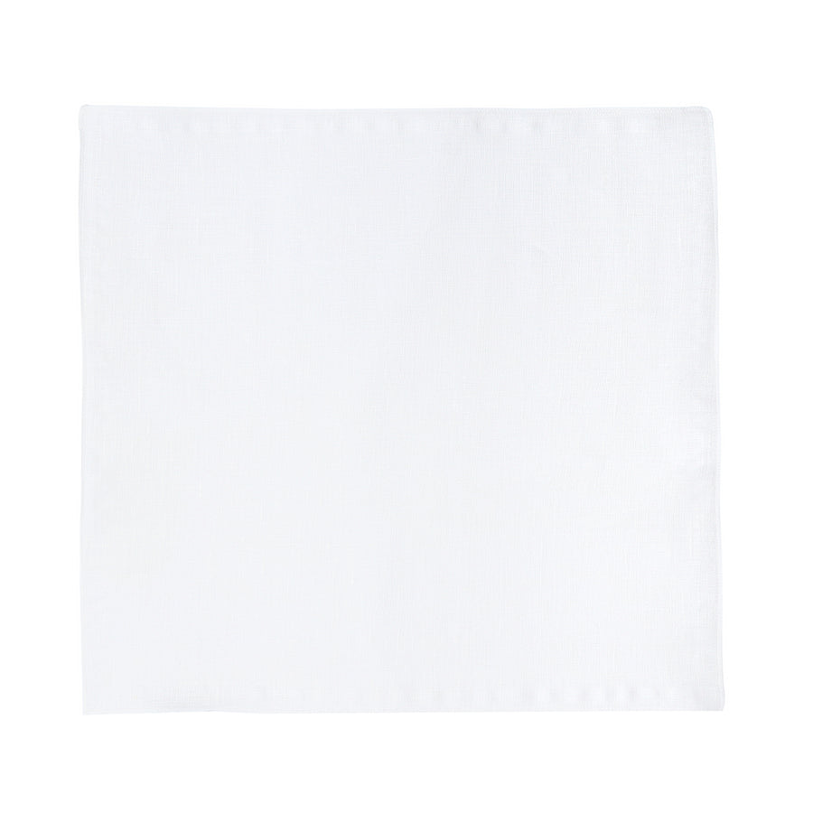 James Adelin Luxury White Pure Linen Weave Pocket Square