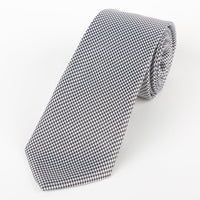 James Adelin Luxury Neck Tie in Houndstooth Weave