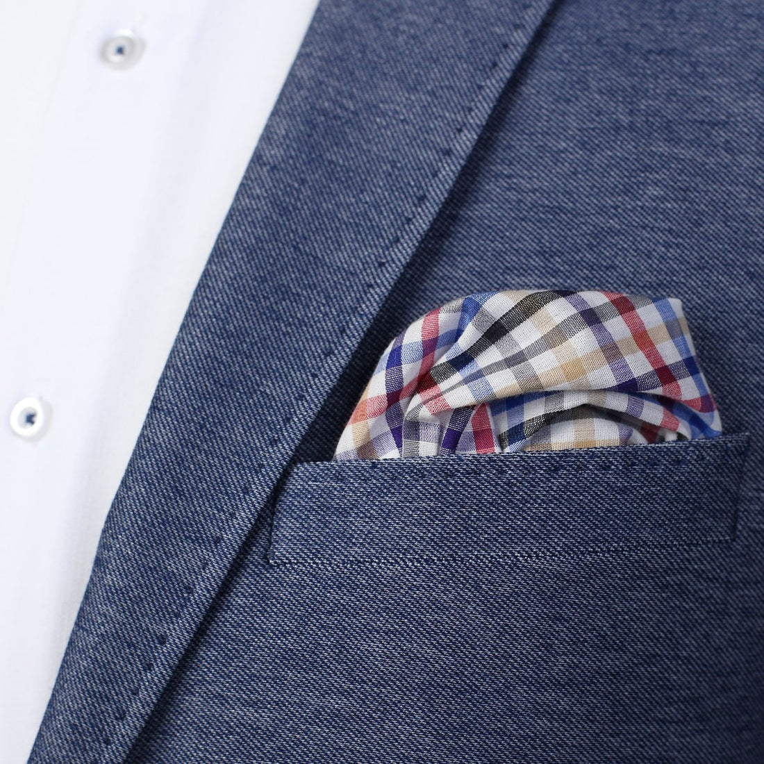 James Adelin Pocket Square, Flower and Bow Tie Combo in Multicolour Mini Check