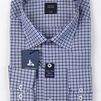 james adelin mens check shirt in navy blue 