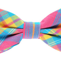 James Adelin Pocket Square, Flower and Bow Tie Combo in Multicolour Check