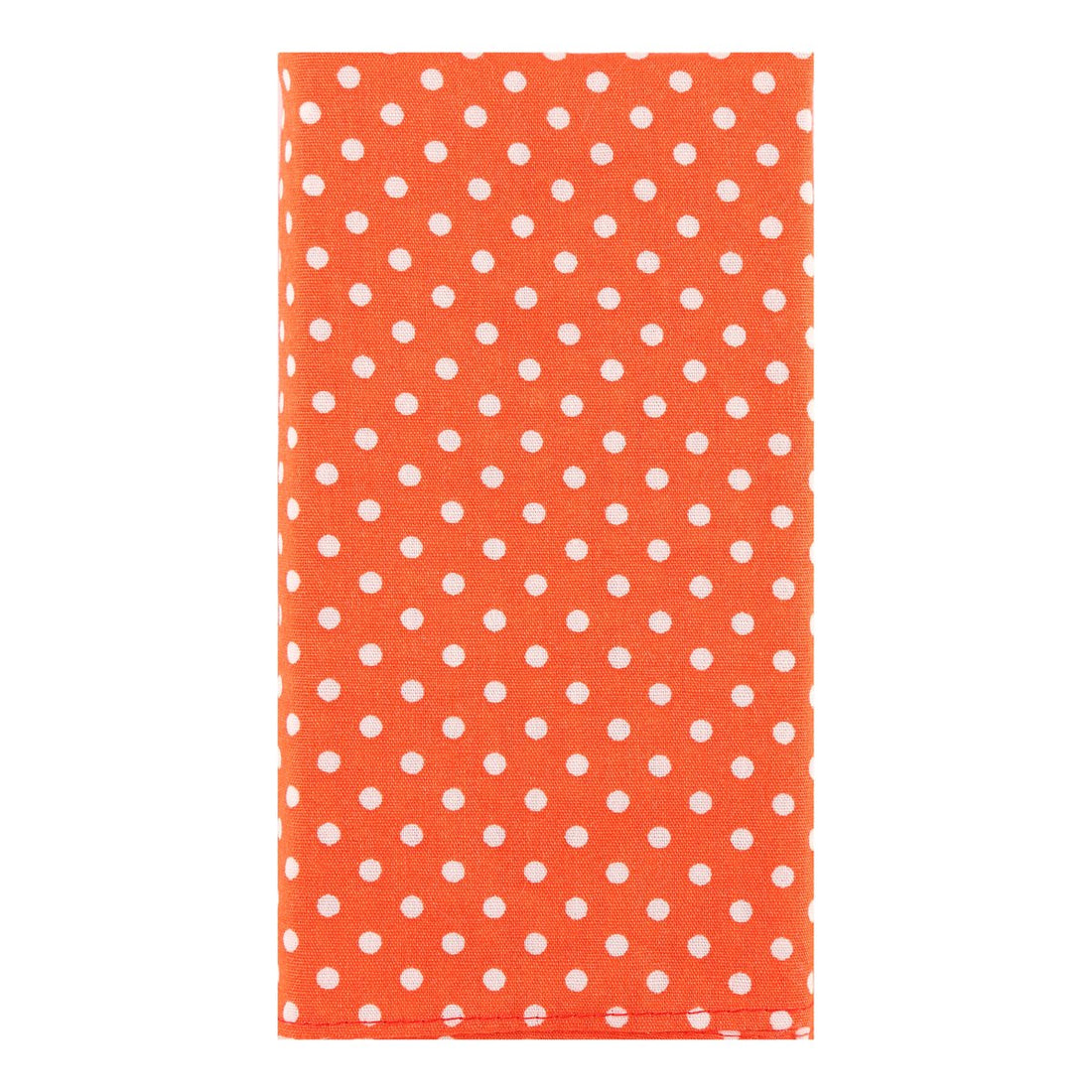 James Adelin Pocket Square, Flower and Bow Tie Combo in Orange and White Polka Dot