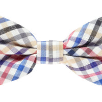 James Adelin Pocket Square, Flower and Bow Tie Combo in Multicolour Mini Check