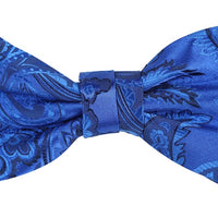 James Adelin Floral Bow Tie in Royal, Blue and Navy