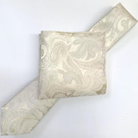 James Adelin Luxury Paisley Neck Tie in Ivory