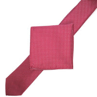 James Adelin Luxury Mini Spot Neck Tie in Burgundy and White