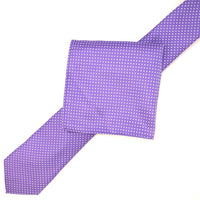 James Adelin Luxury Mini Spot Neck Tie in Purple and White