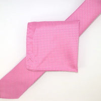 James Adelin Luxury Mini Spot Neck Tie in Pink and White