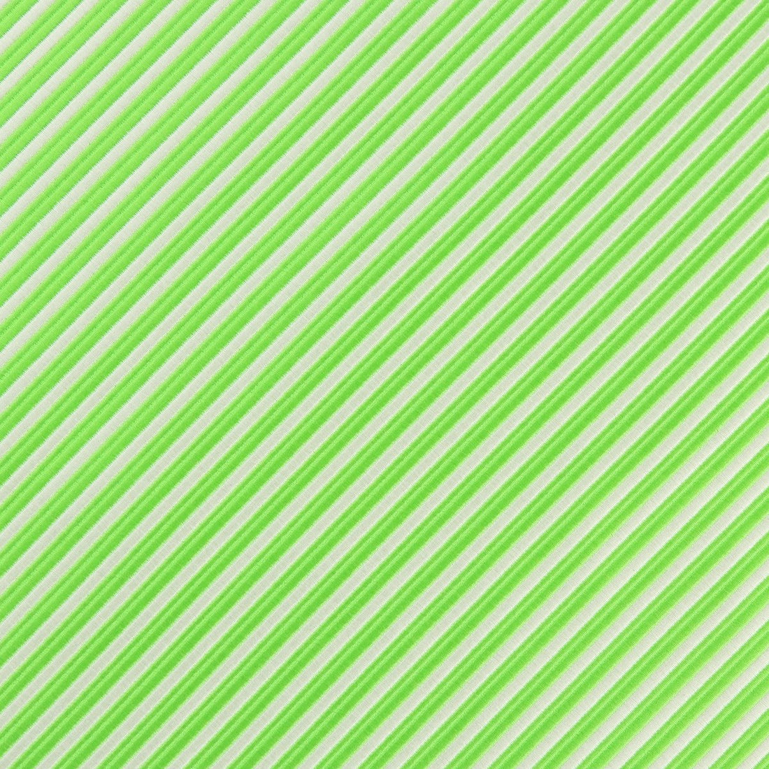 James Adelin Luxury Mini Stripe Pocket Square in Lime Green and White