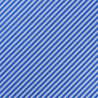 James Adelin Luxury Mini Stripe Pocket Square in Royal and White