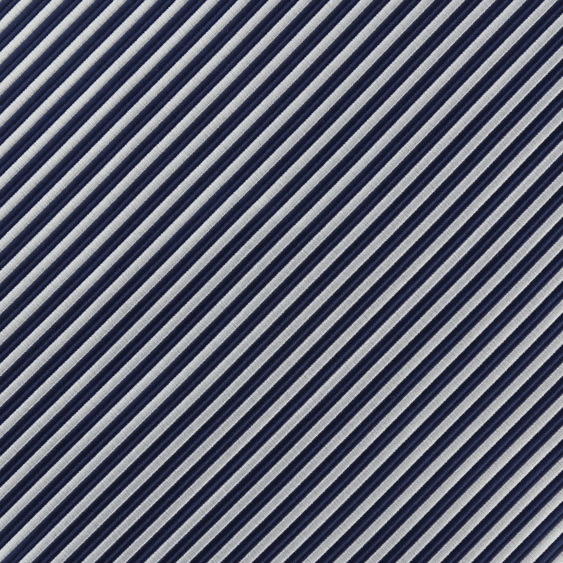 James Adelin Luxury Mini Stripe Pocket Square in Navy and White