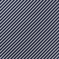 James Adelin Luxury Mini Stripe Pocket Square in Navy and White