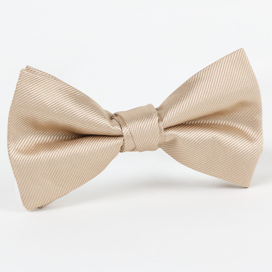 James Adelin Twill Weave Single Dimple Silk Bow Tie in Nugget