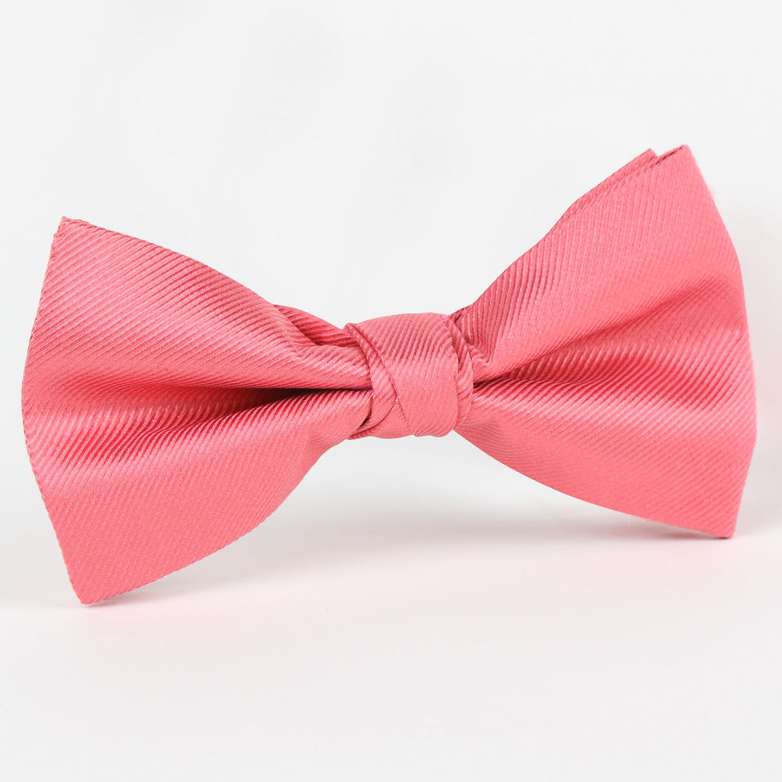 James Adelin Luxury Silk Twill Weave Single Dimple Silk Bow Tie Coral