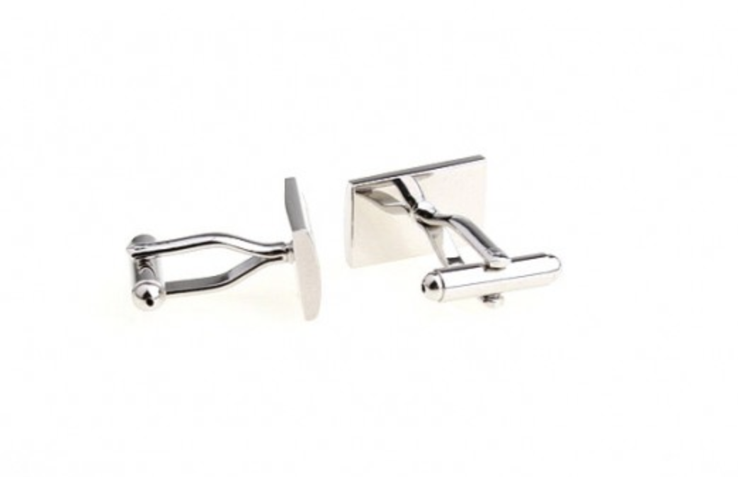 James Adelin Silver and Black Mosaic Cuff Link