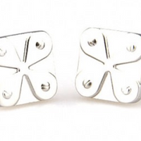 James Adelin Silver Four Leaf Clover Cuff Links