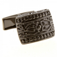 James Adelin Black Curved Totem Cuff Links