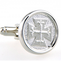 James Adelin Silver Maltese Cross Cuff Links