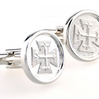 James Adelin Silver Maltese Cross Cuff Links