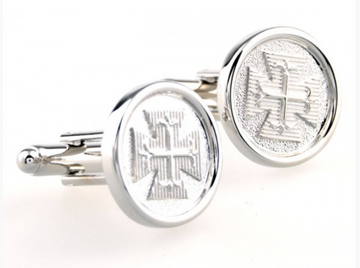 James Adelin Silver Maltese Cross Cuff Links