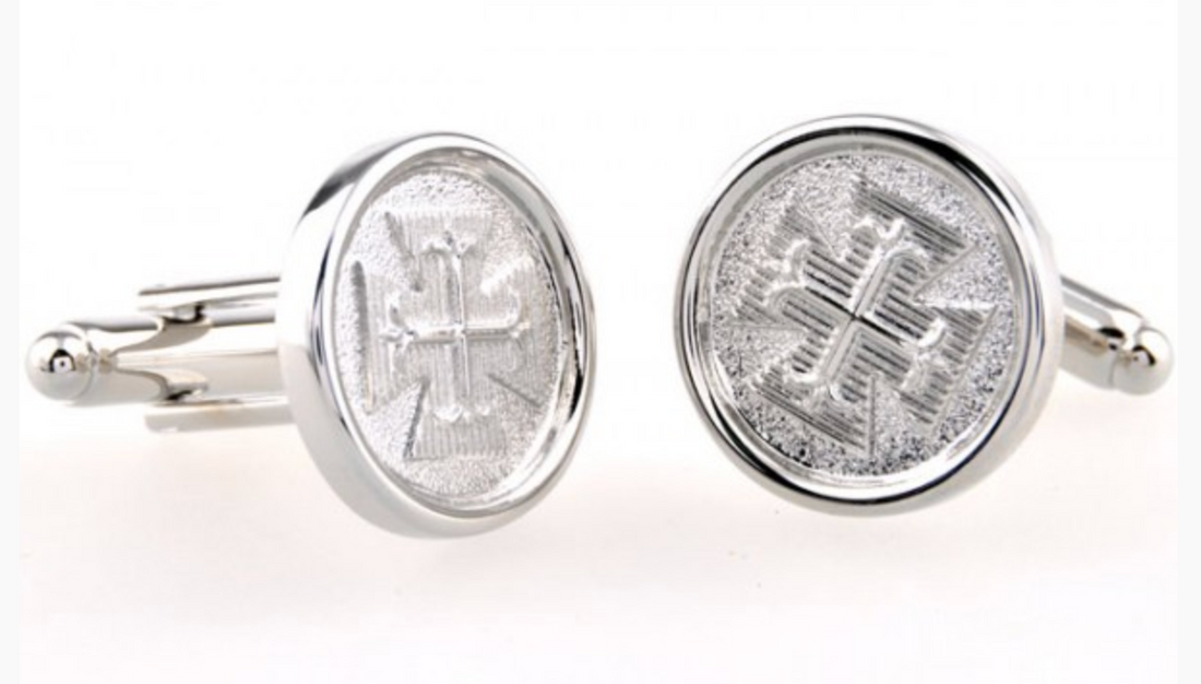 James Adelin Silver Maltese Cross Cuff Links