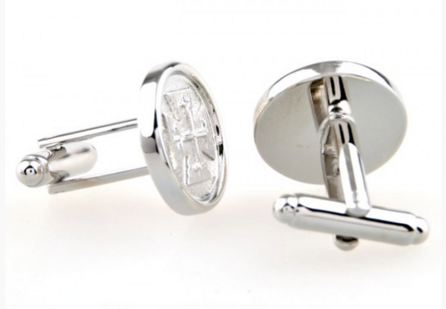 James Adelin Silver Maltese Cross Cuff Links