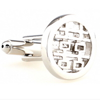 James Adelin Silver Happiness Symbol Cuff Links